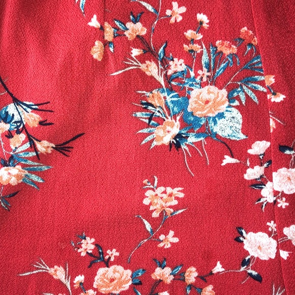 red floral romper, size 9 - Picture 4 of 8